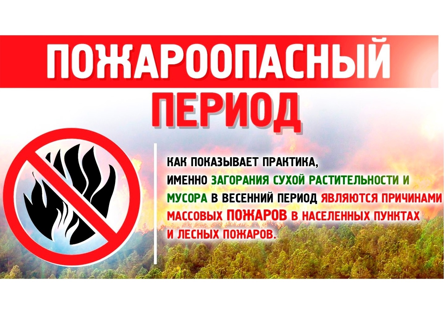 ПАМЯТКА ДЛЯ НАСЕЛЕНИЯ О МЕРАХ ПОЖАРНОЙ БЕЗОПАСНОСТИ В ВЕСЕННЕ ЛЕТНИЙ ПОЖАРООПАСНЫЙ СЕЗОН 2025 ГОДА.